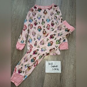 Disney Princess Pink Bamboo Pajama Set for Kids